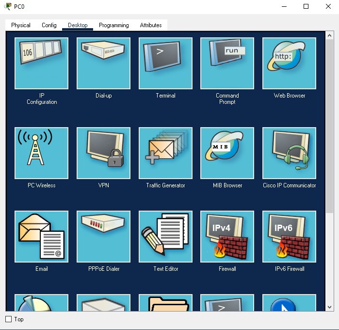 Desktop tab of PC device dialog