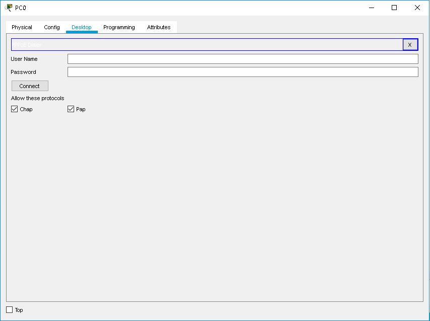 PPPoE Dialer utility from PC Desktop tab