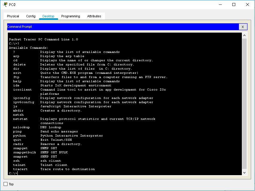 Command Prompt utility from PC Desktop tab