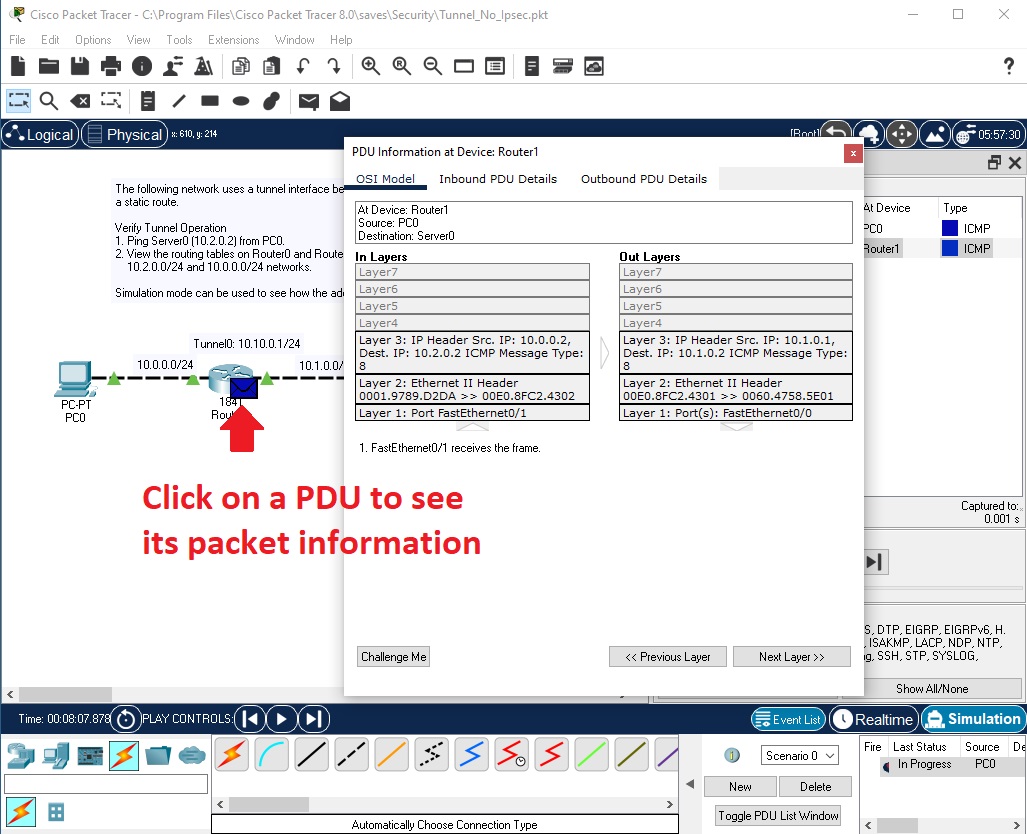 PDU Information Window