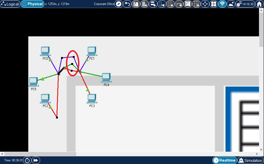 Topology showing ungrouped cables