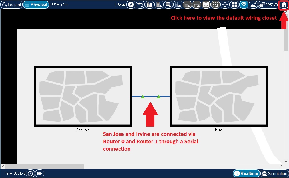 Intercity view showing connectiong between cities